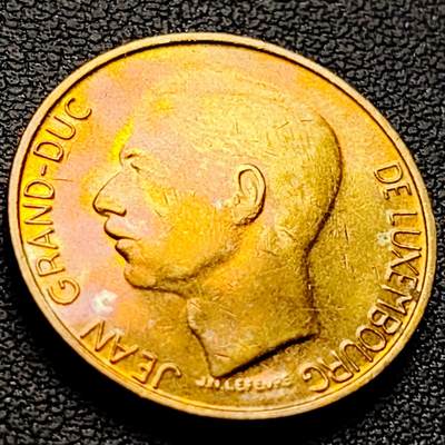 泉币菌-第221场-拍品多 请提前出价 - 微彩光 卢森堡1987年5法郎铜币 24mm