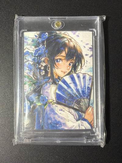 NO.29 好又多金牌大场，每周一站式配齐，方便凑单！（卖家送拍0抽成！周6晚9点截拍！） - 【1/1手绘卡】天泽工作室 蓝衣少女 带卡砖