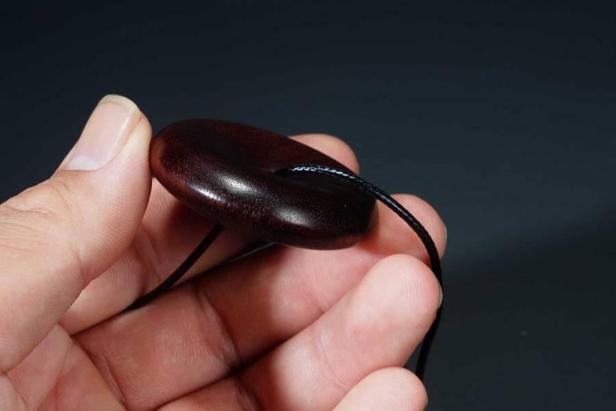 上海都达杂项专场六十八【全场包邮】 印度小叶紫檀平安扣挂件95-303