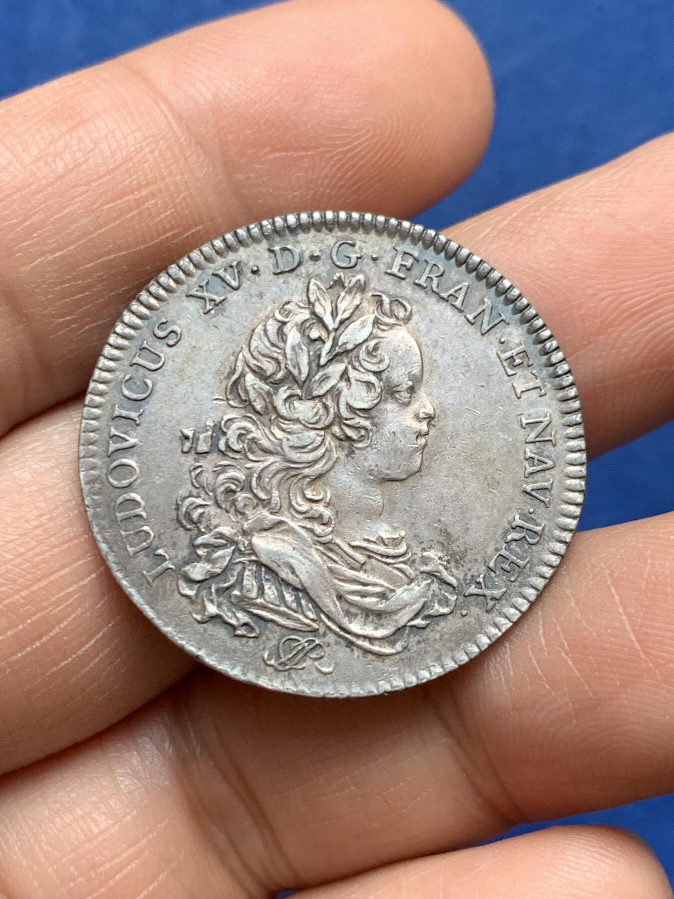 《竞宝斋》第478场 周日，周一 2场连拍 （全场包邮）欢迎送拍 法国鲁昂商会银质代币，9.87g，30.6mm