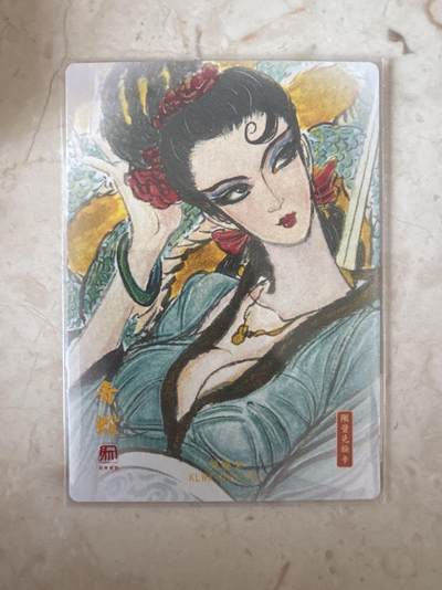 月落卡牌大清仓第10期 权迎东手绘   白蛇传之小青   粗闪工艺限定兑换特卡一张