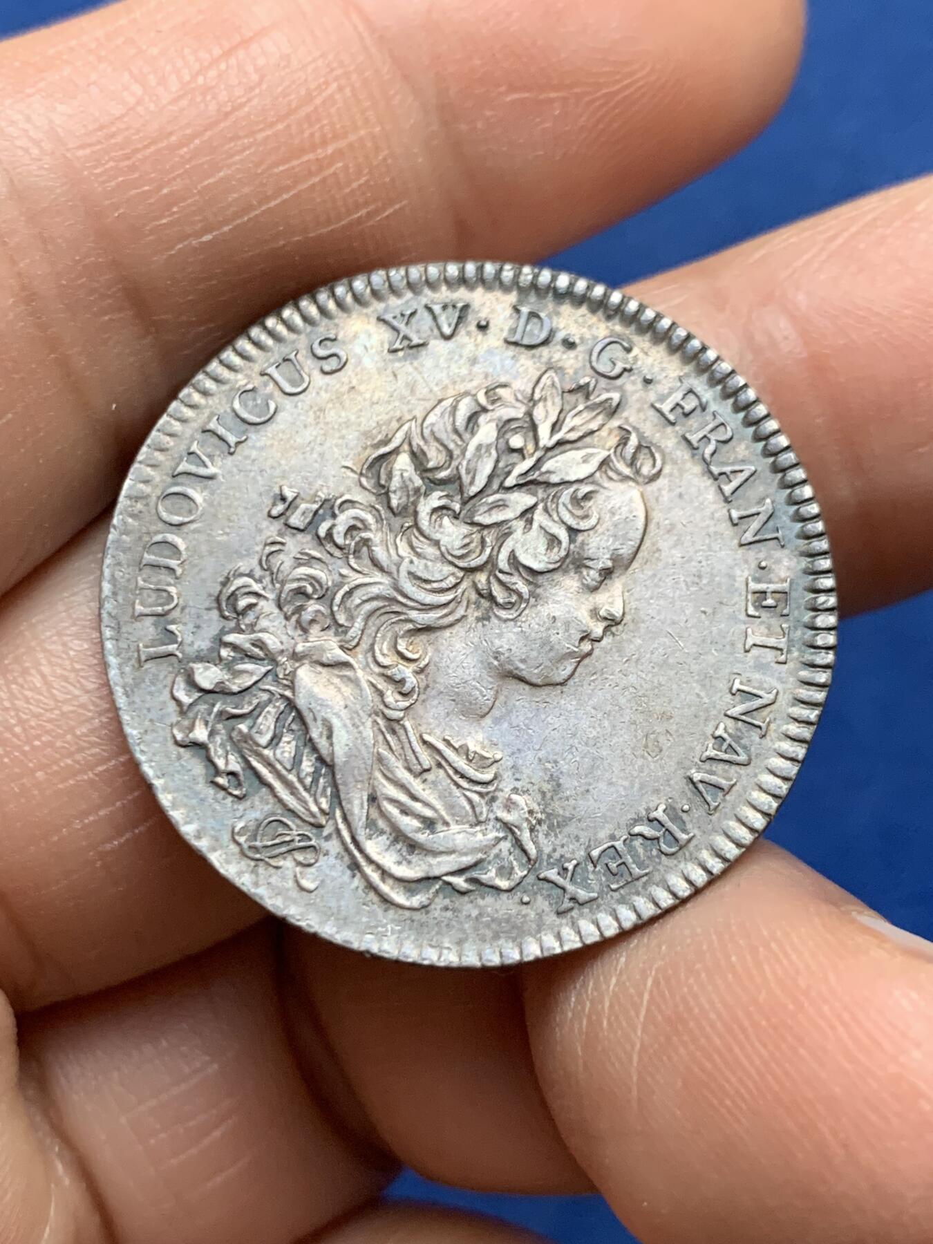 《竞宝斋》第478场 周日，周一 2场连拍 （全场包邮）欢迎送拍 法国鲁昂商会银质代币，9.87g，30.6mm