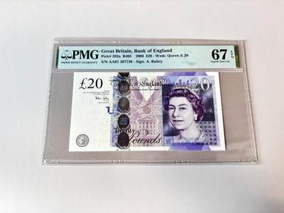 【Blue Auction】世界纸币精拍第806期——18级TOP拍卖/信誉/品质/专业/高效💫 - 【AA01】英国 2006年20镑 PMG67EPQ 