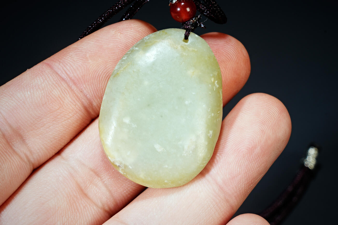 上海都达杂项专场六十八【全场包邮】 天然和田玉精雕《观音》挂件95-159