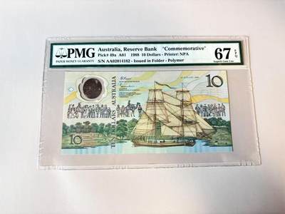 【Blue Auction】世界纸币精拍第806期——18级TOP拍卖/信誉/品质/专业/高效💫 - 【AA】澳大利亚 1988年10元 PMG67EPQ 纪念钞