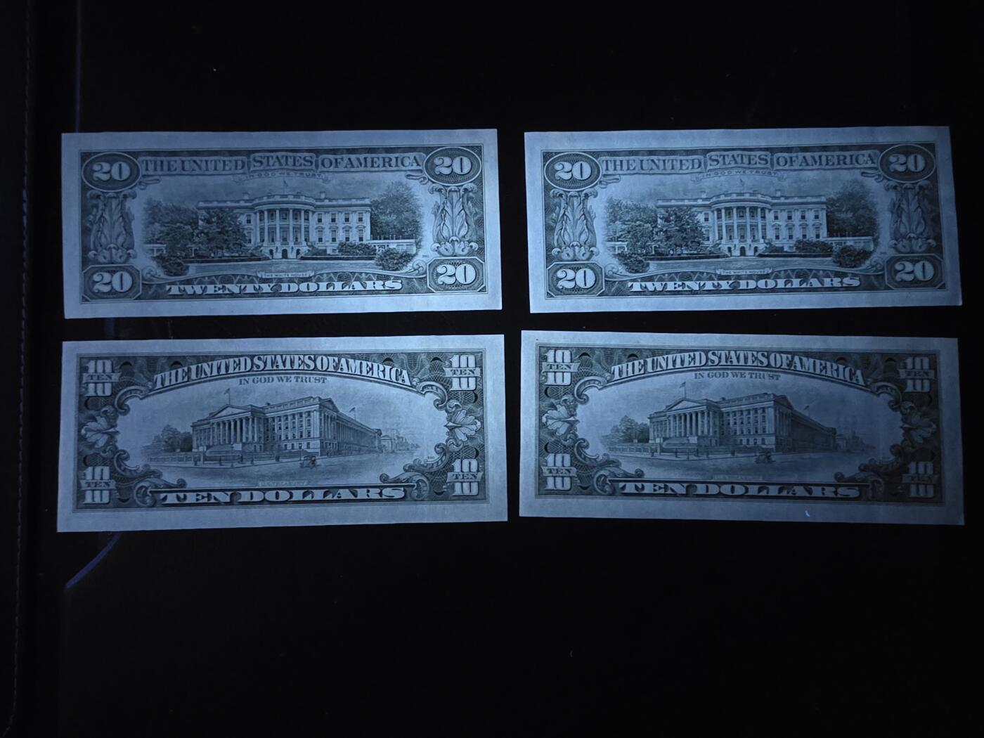 叁拾收藏第35期 小头美元4张  UNC