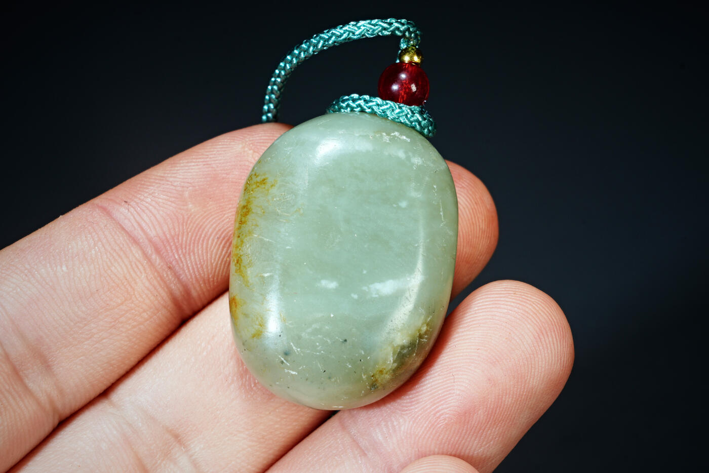 上海都达杂项专场六十八【全场包邮】 天然和田玉精雕《笑口常开》挂件95-157