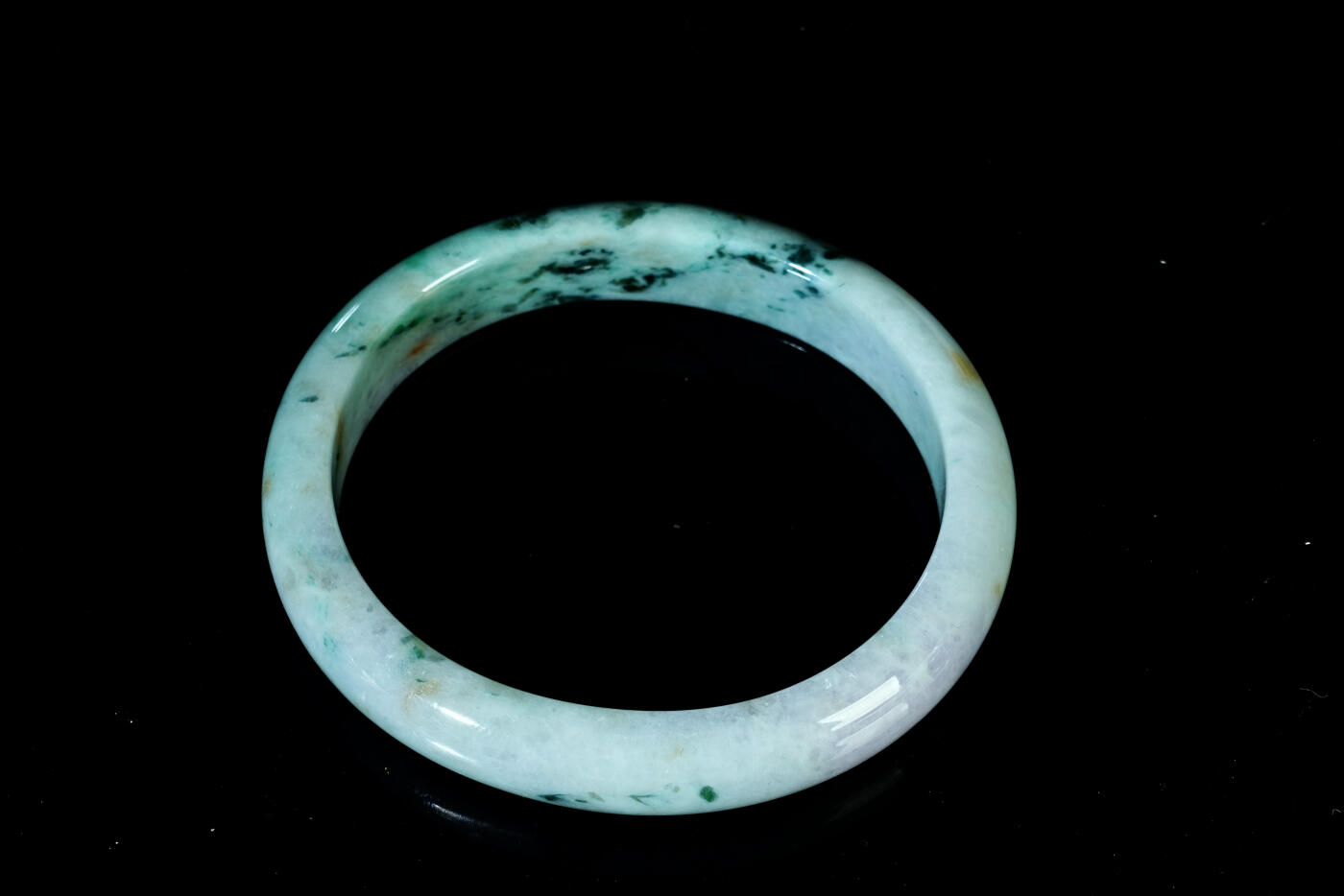 上海都达杂项专场六十八【全场包邮】 天然 翡翠（A货）蛋形手镯 附鉴定证书95-140