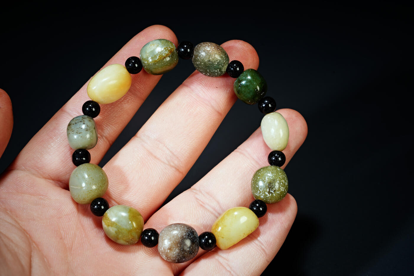 上海都达杂项专场六十八【全场包邮】 天然 和田玉籽料手串95-145