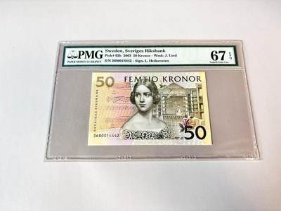 【Blue Auction】世界纸币精拍第806期——18级TOP拍卖/信誉/品质/专业/高效💫 - 瑞典 2003年50克朗 PMG67EPQ 