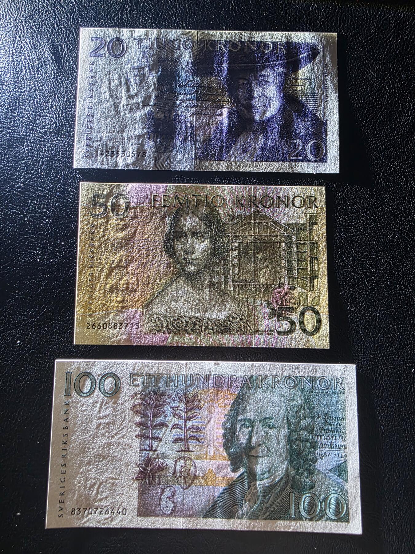 叁拾收藏第35期 瑞典初版20拉格洛夫/50夜莺珍妮林德/100卡尔林奈  UNC