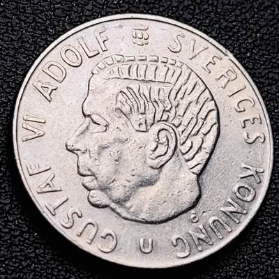 泉币菌-第221场-拍品多 请提前出价 - 瑞典 1973年1克朗 古斯塔夫六世阿道夫皇冠