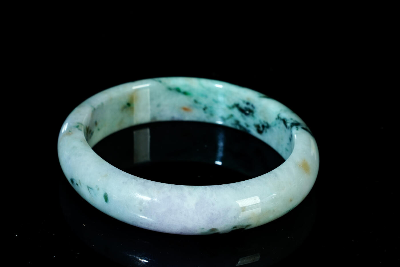 上海都达杂项专场六十八【全场包邮】 天然 翡翠（A货）蛋形手镯 附鉴定证书95-140