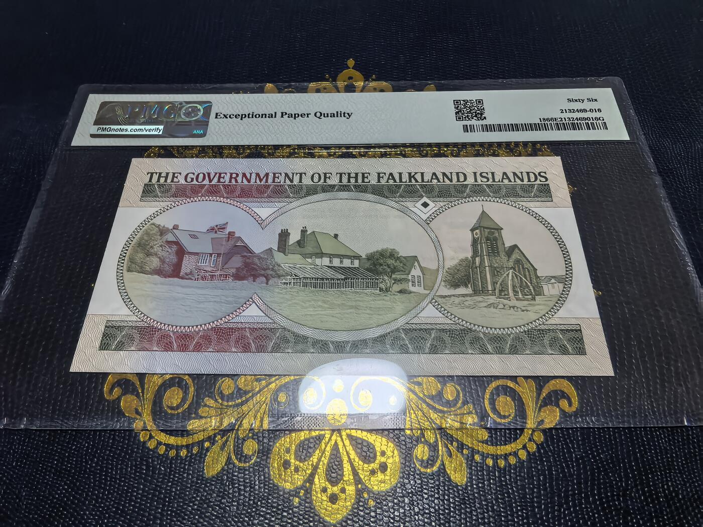 长老汇马年精选第十六场拍卖 2011福克兰群岛10镑纸钞，PMG 66