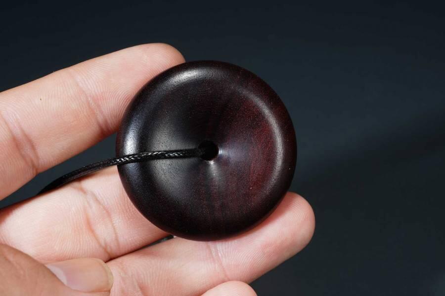 上海都达杂项专场六十八【全场包邮】 印度小叶紫檀平安扣挂件95-303