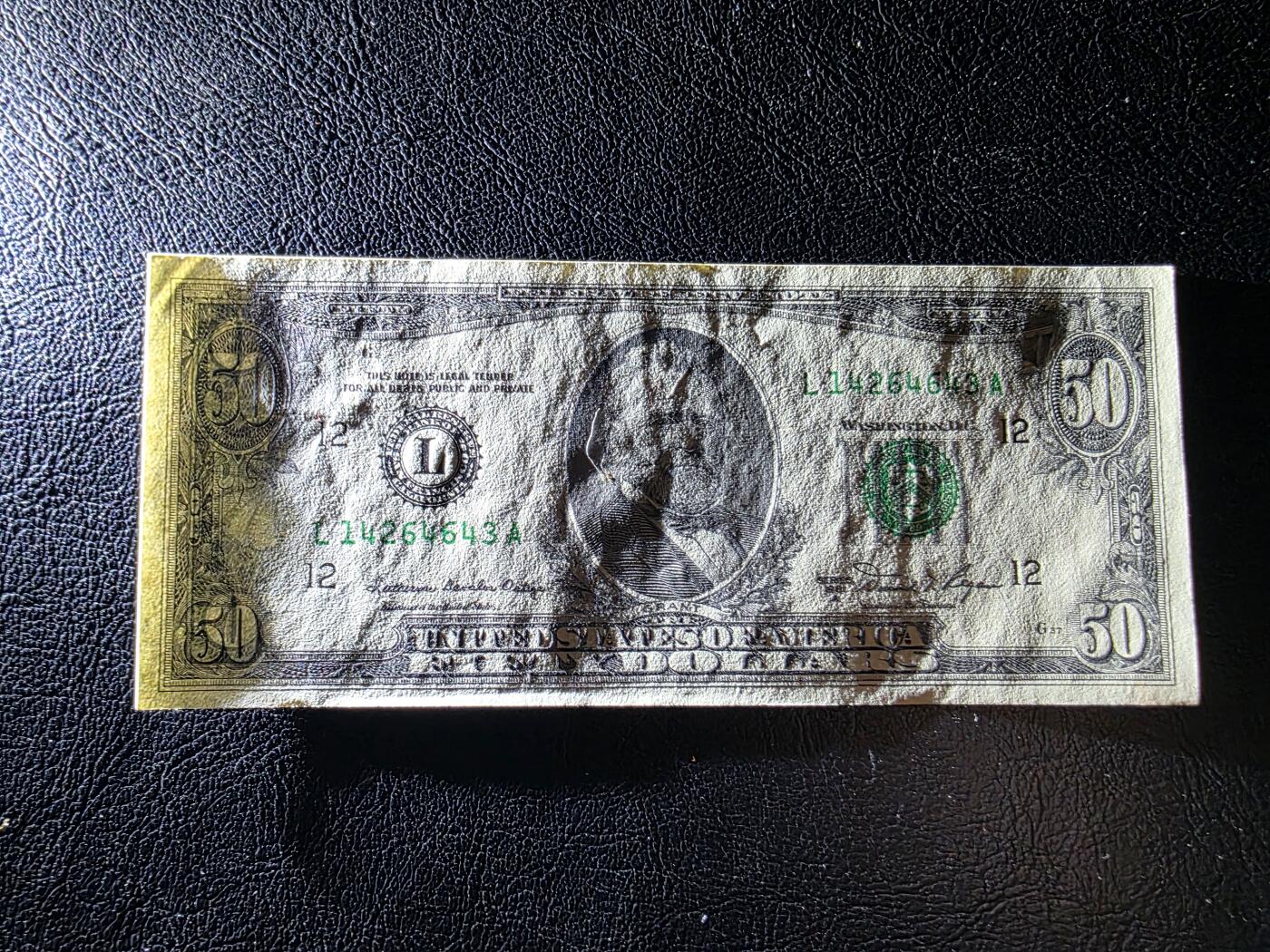 叁拾收藏第35期 小头50美元  UNC-  一个角有问题