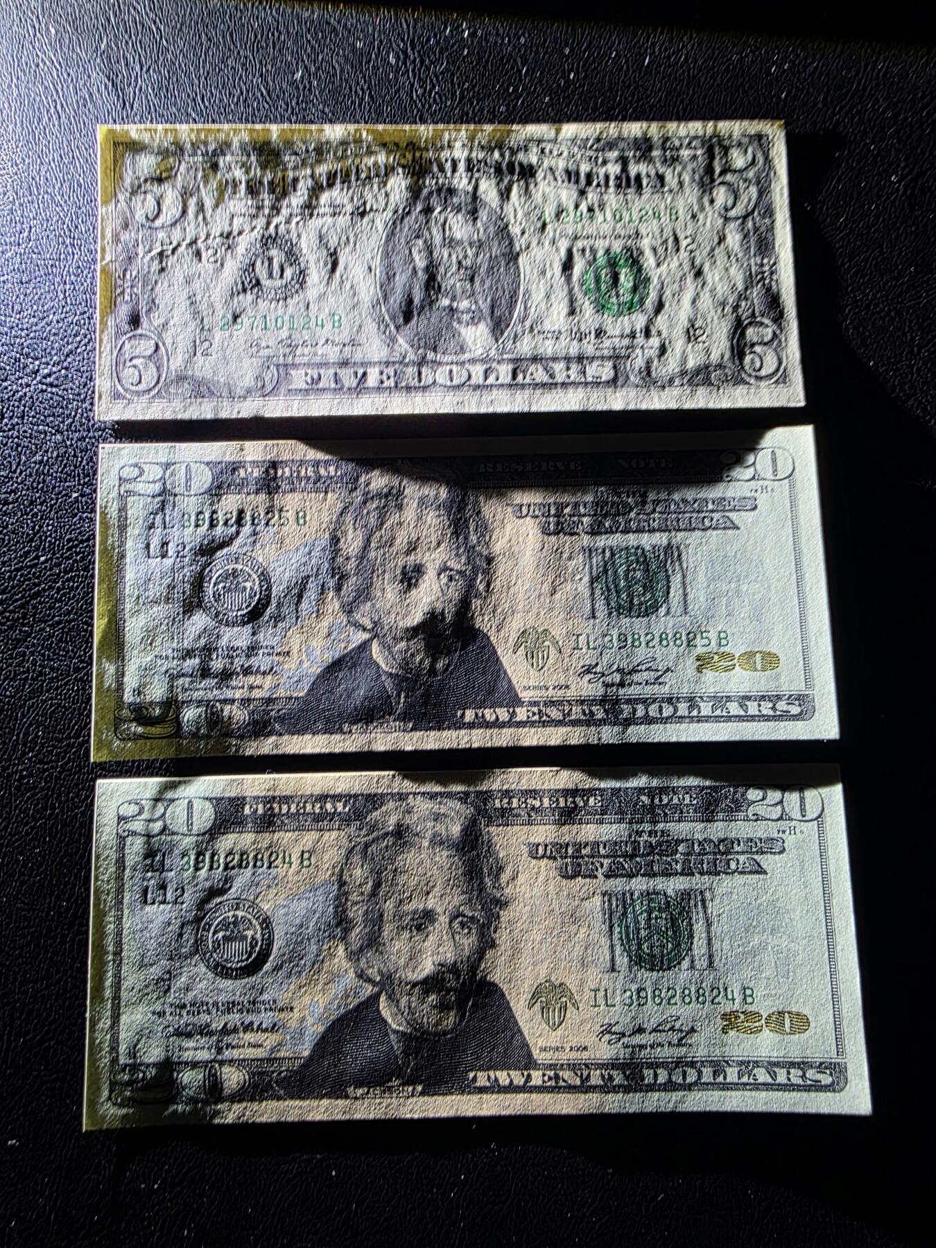 叁拾收藏第35期 美元3张  UNC