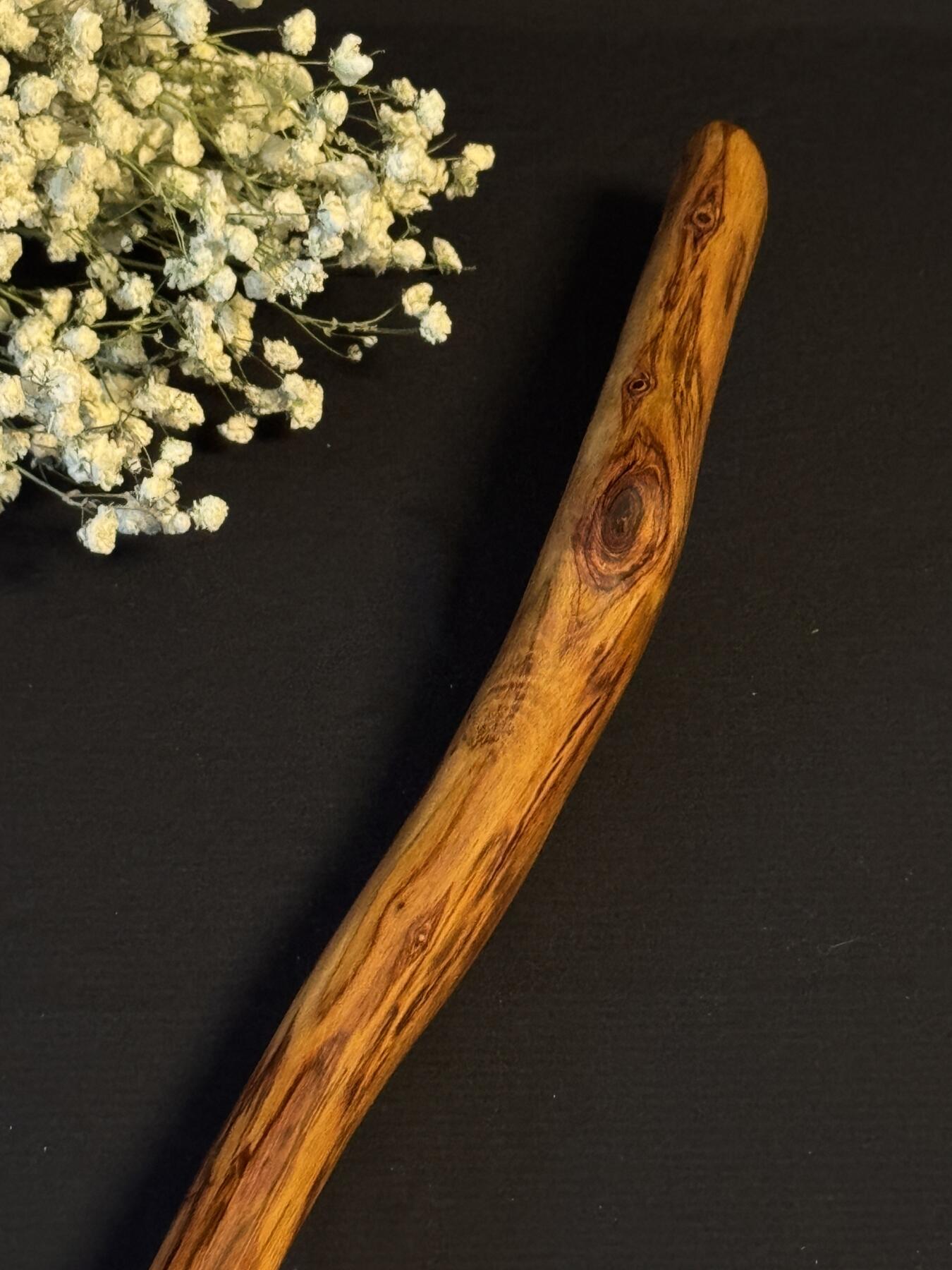 零元拍：NO.28海南黄花梨随形文玩把玩棍，尺寸长约：60.5CM