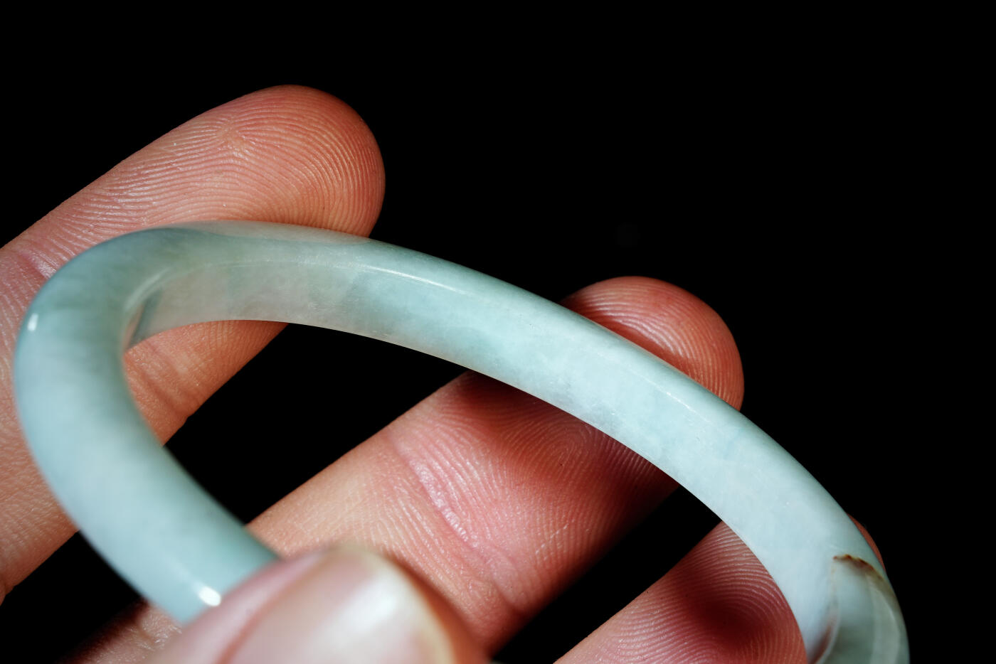 上海都达杂项专场六十八【全场包邮】 天然冰绿种翡翠（A货）手镯 附鉴定证书95-134