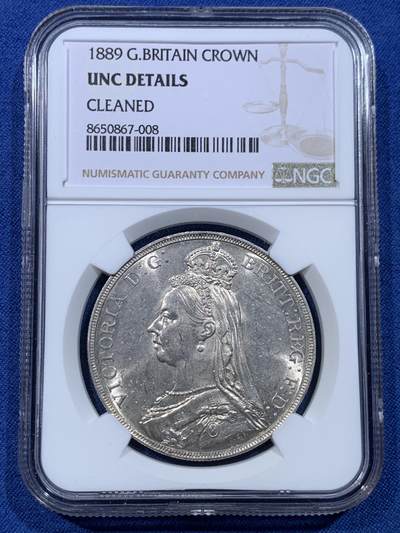 《竞宝斋》第478场 周日，周一 2场连拍 （全场包邮）欢迎送拍 - NGC UNCD 英国 1889年 维多利亚女王 马剑，稀少年份，光度不错，细节见图。