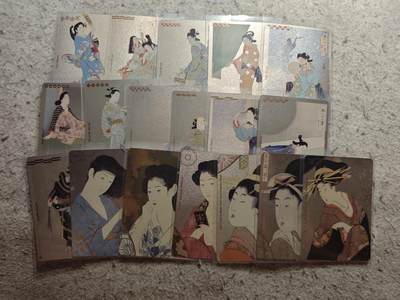 【随心含颖卡拍57期】卡游/集卡社/卡卡沃 抽卡机专场拍卖【无佣金】 - 卡游 绝版卡 大英博物馆 美女卡一套18张