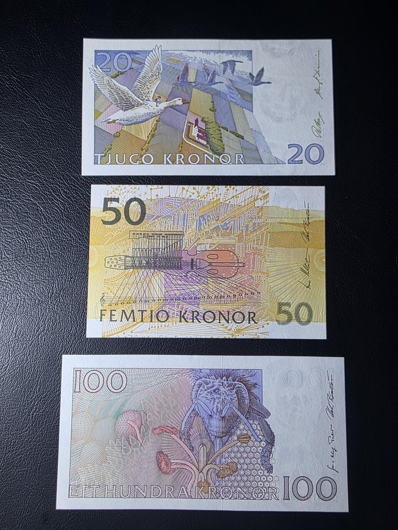 叁拾收藏第35期 瑞典初版20拉格洛夫/50夜莺珍妮林德/100卡尔林奈  UNC