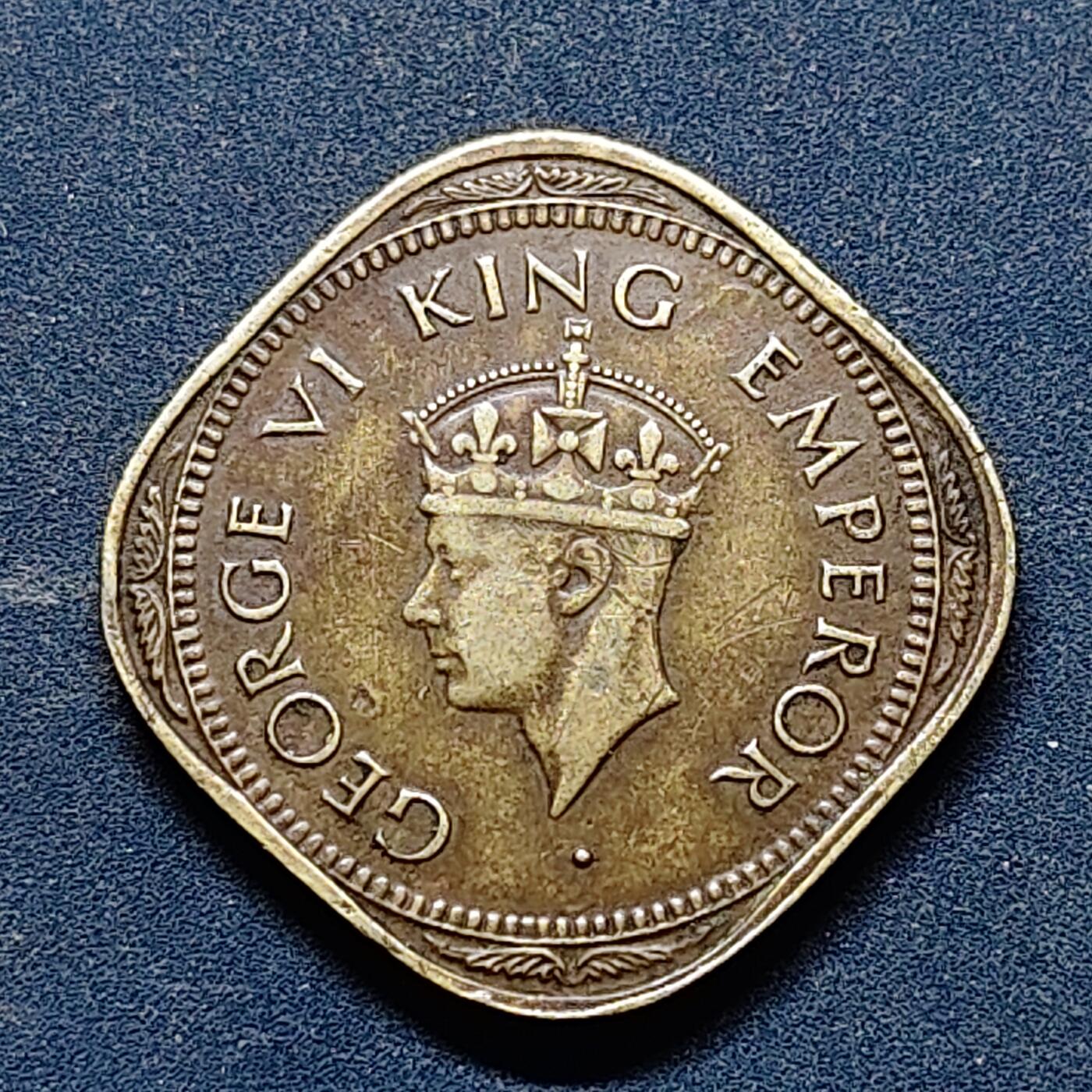 【全场包邮】纯粹捡漏拍518场 英属印度1944年乔治六世2安娜