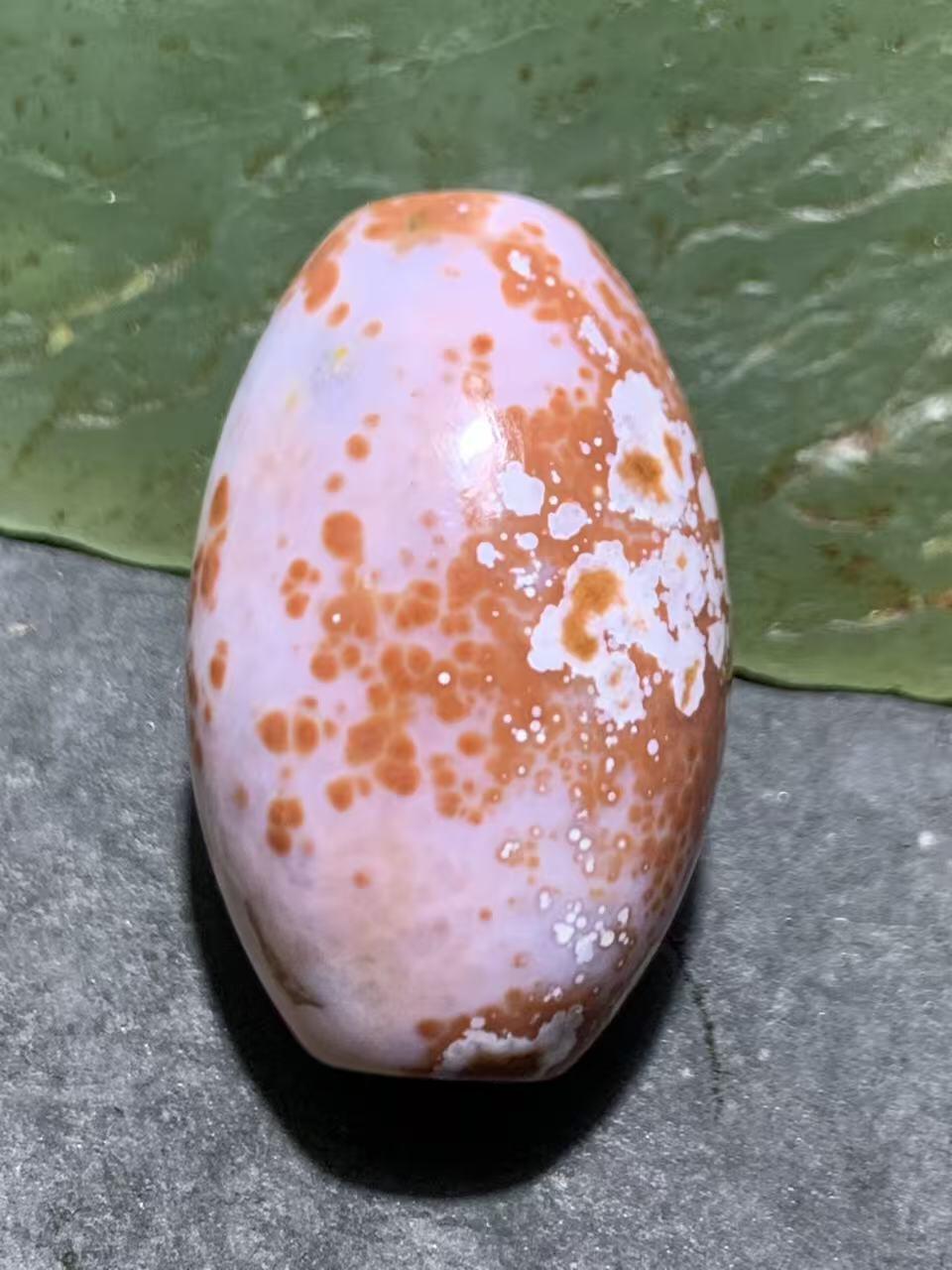 精美罕见冰飘红白配色踏雪寻梅战国红玛瑙桶珠一颗！