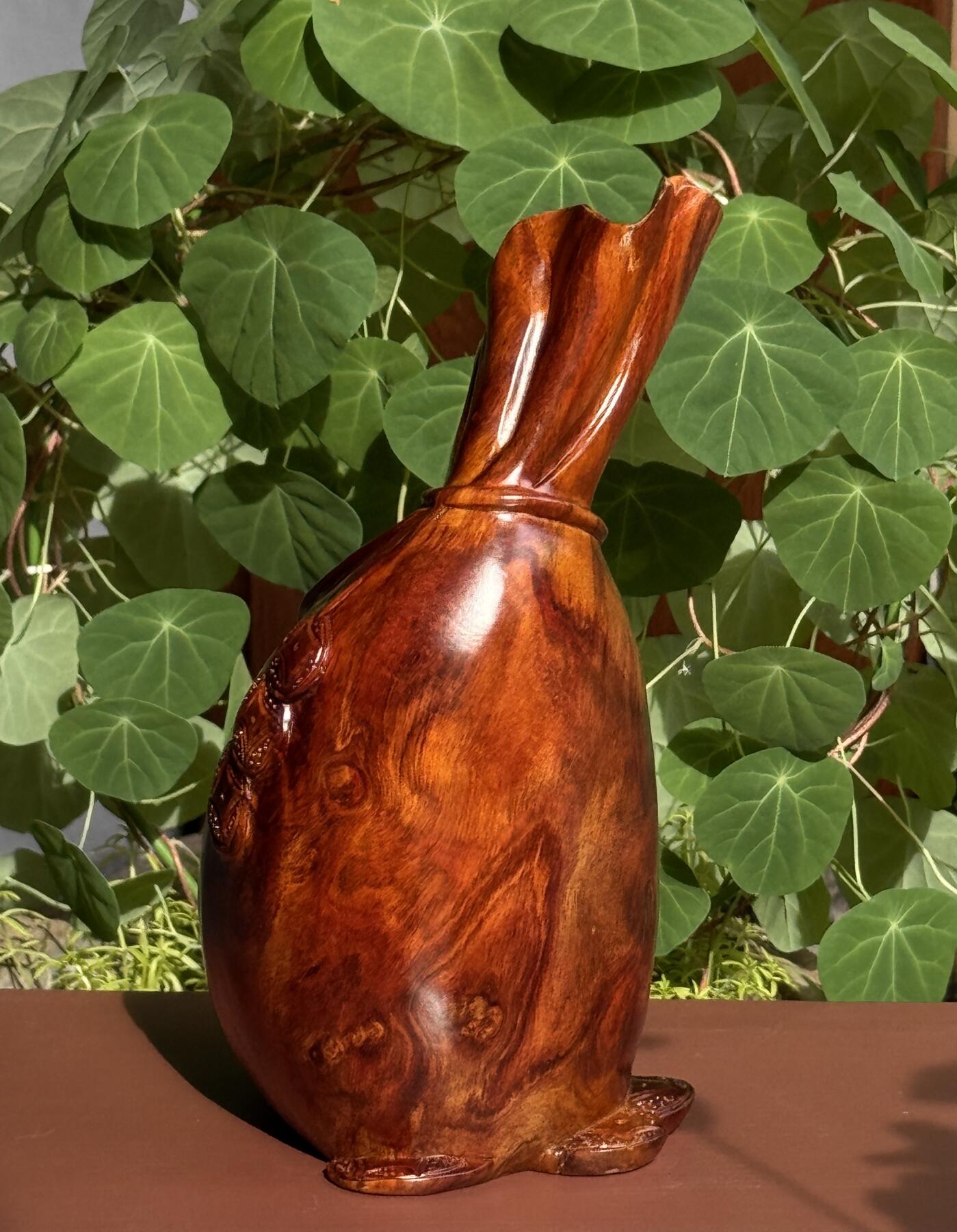 零元拍：越南黄花梨风水摆件钱袋子大摆件，满花精工。尺寸约：24/15CM。