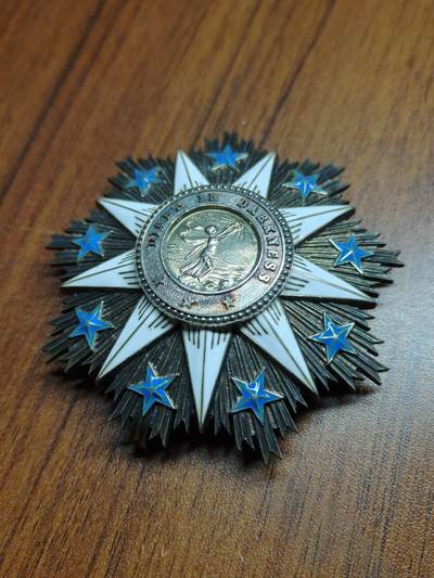 蜀地medal 2026春季精品专场 第5场 - 利比里亚非洲之星勋章 银制珐琅版 大十字星芒