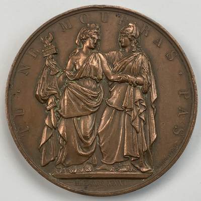 掌中浮雕-藏着的欧洲第057场 - 1831年波兰起义纪念铜章，51mm