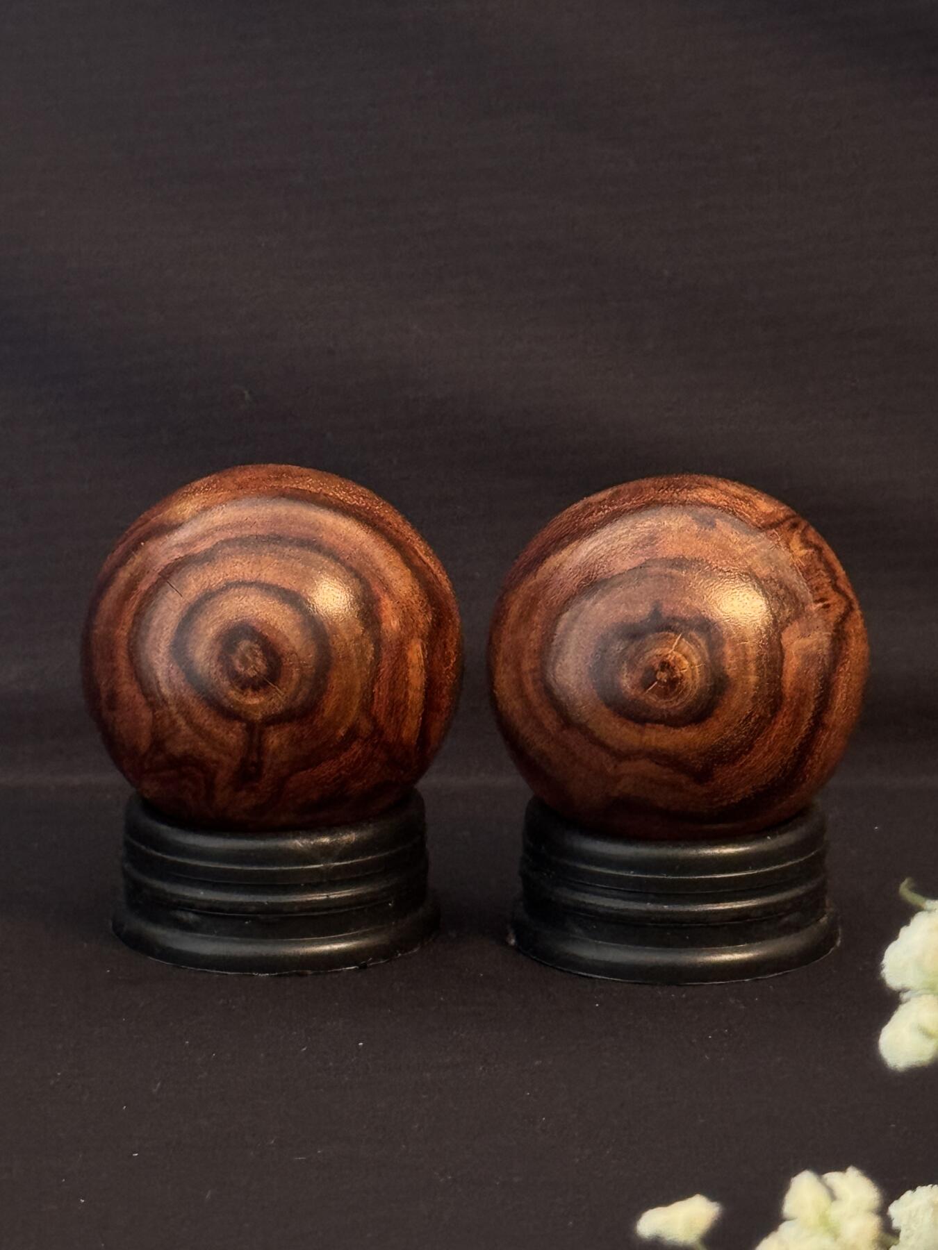 零元拍：海南黄花梨4.0大手球，满花鬼脸