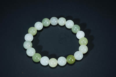 上海都达杂项专场六十九【全场包邮】 - 天然和田玉1.0圆珠手串 附鉴定证书96-54