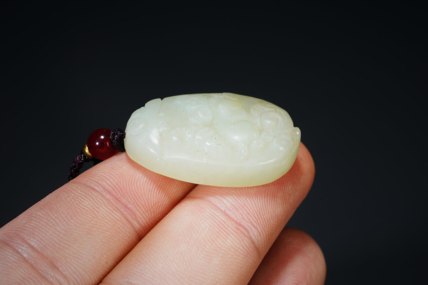 上海都达杂项专场六十九【全场包邮】 天然和田玉精雕《代代数钱》挂件 96-40