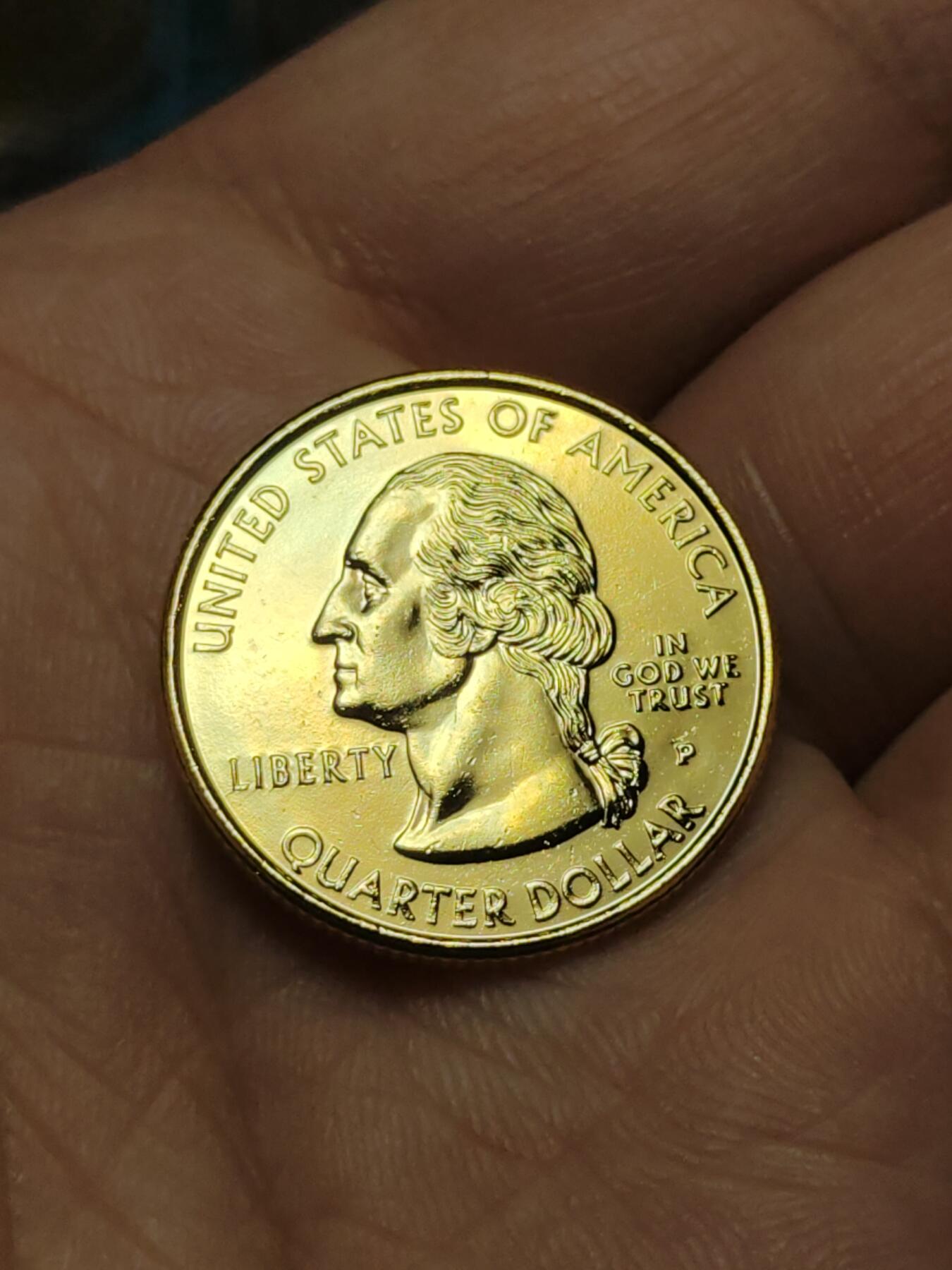 2026年第四十二场(总第二百一十一场）外国好品散币场(佣金3%) 好品有镀层–美国🇺🇸1999年1/4元(州系列–特拉华州纪念币，P标费城造)