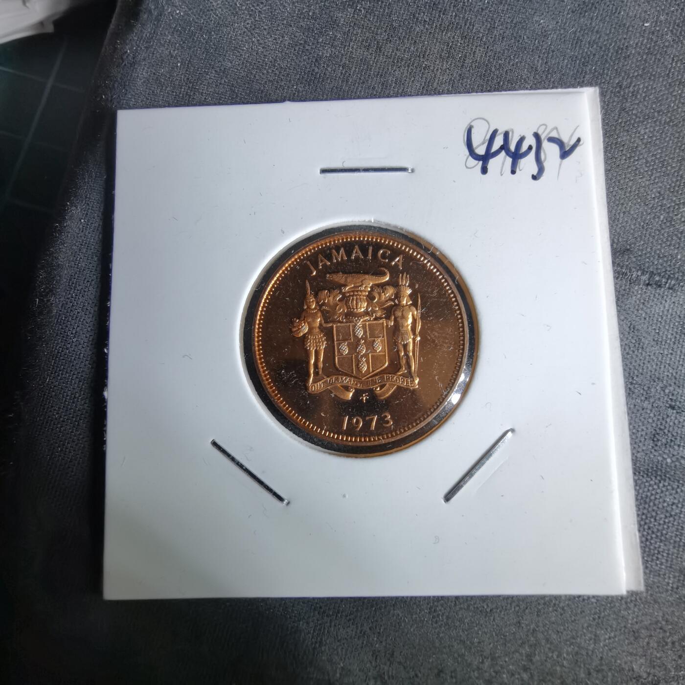 沼泽如烟--第1044场 牙买加1973年1分精制币