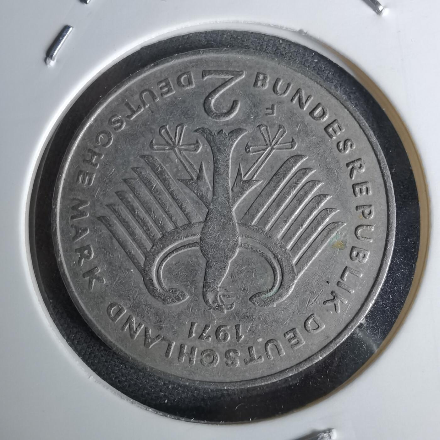 沼泽如烟--第1044场 德国1971年2马克