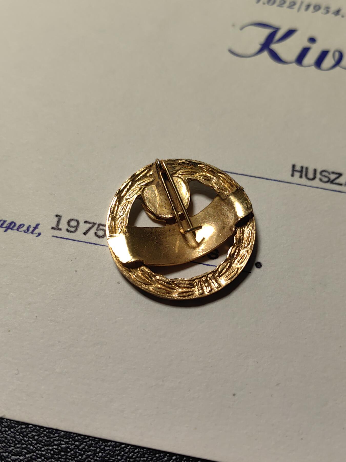 靖甫拍卖第九场 匈牙利部长会议劳动优秀荣誉徽章带证书 少见