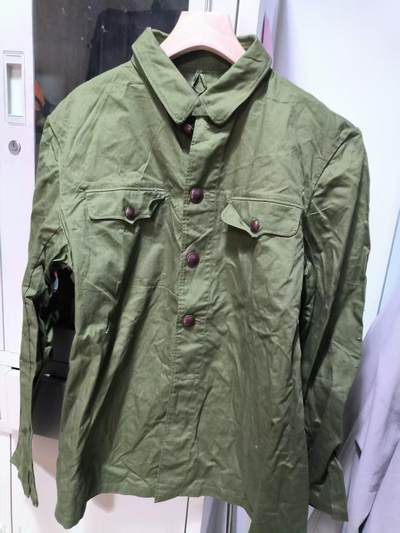 云宸嘉赏-勋臻佳藏四月精品甄选场次（低佣 一元一手） - su-M65式棉布上衣 一号尺码 基本全新未下水（棉布褶皱系库存导致 熨烫后可使用）极早期门襟线版本