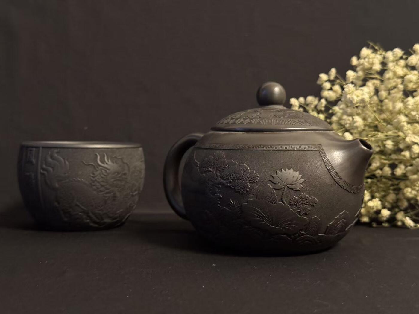 零元拍：原矿紫砂 石黄西施+主人杯（500CC左右）