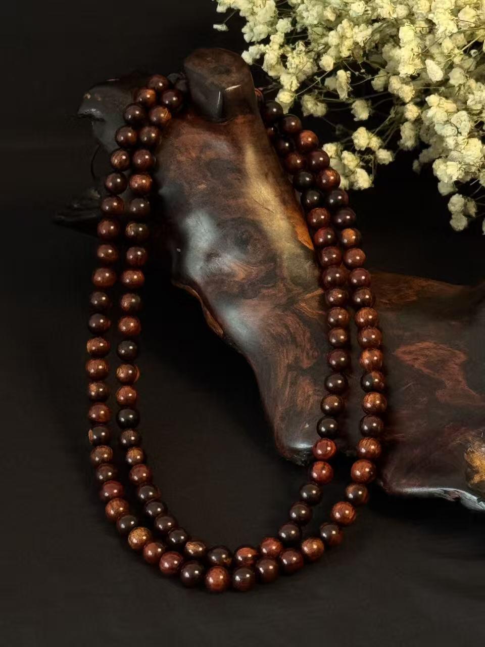 零元拍：海南黄花梨  1.2/108 长串佛珠