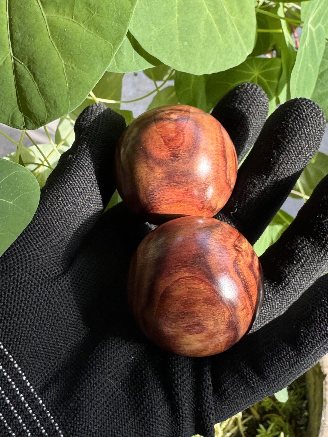 零元拍：海南黄花梨4.0大手球，满花鬼脸