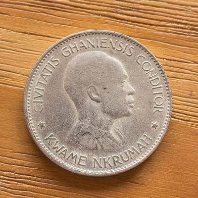 道一币馆币章第一百七十三场 - 加纳1958年建国首版10先令银币  28.28g 925s