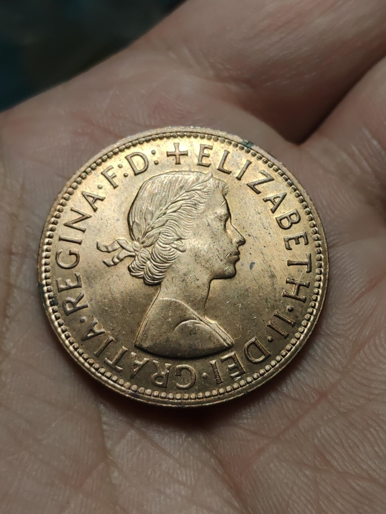 2026年第四十二场(总第二百一十一场）外国好品散币场(佣金3%) 带光好品–澳大利亚🇦🇺1964年1便士(伊丽莎白二世青年桂冠第二版，关门年)