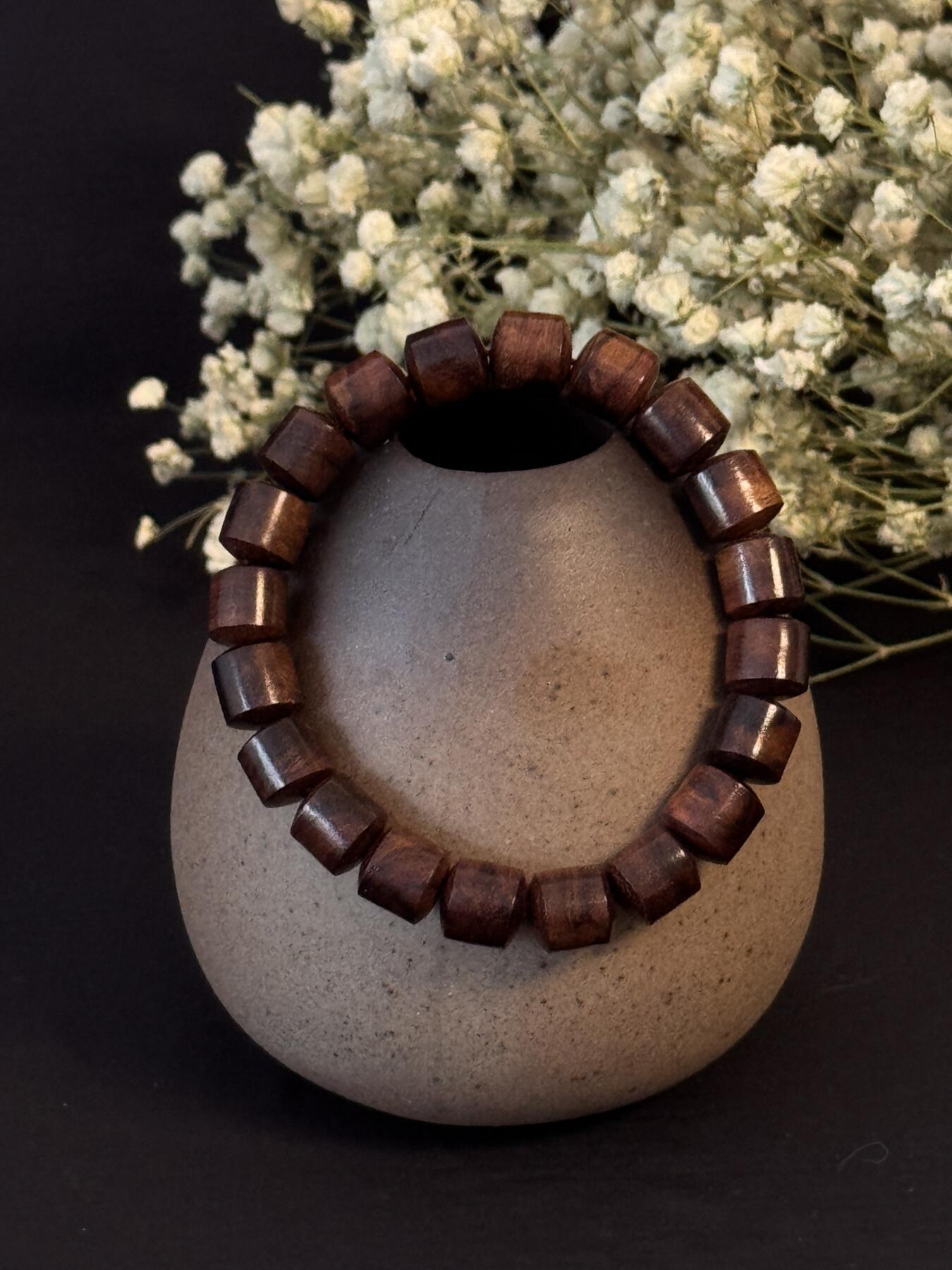 零元拍：老料海南黄花梨桶珠手串：10MM