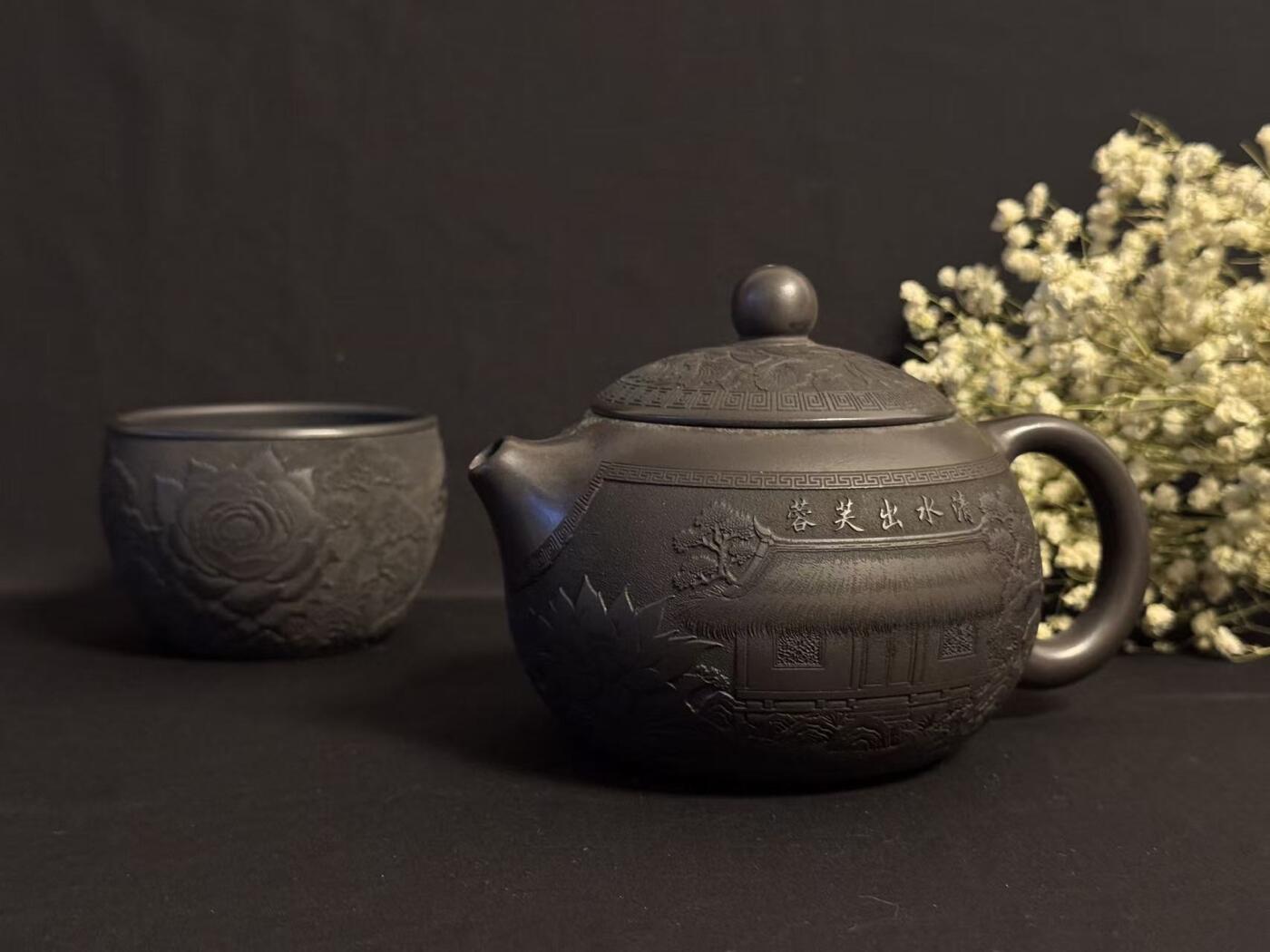 零元拍：原矿紫砂 石黄西施+主人杯（500CC左右）