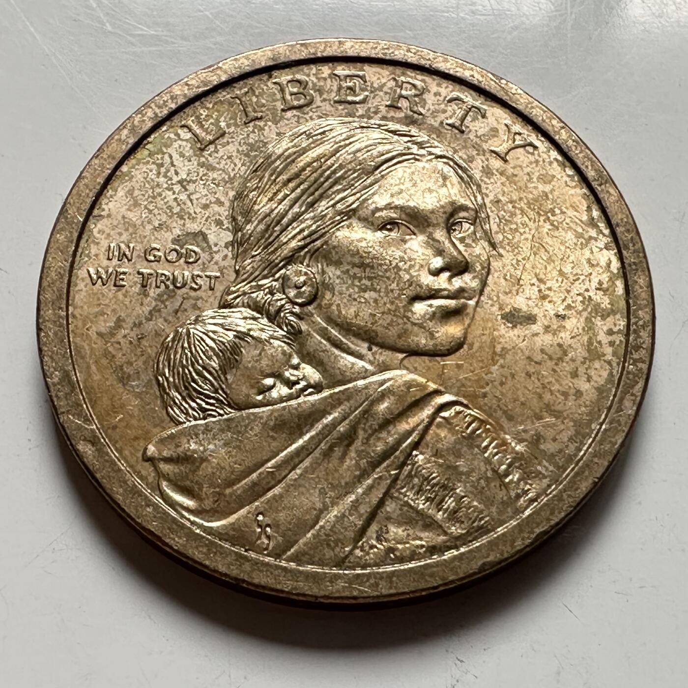 🌹外币初藏🌹🐯2026年第39场   每周二四六晚8️⃣点 苏联泰国纪念币世界钱币 美国 2013年 萨卡加维亚 万帕诺亚格条约1621主题 1美元 a