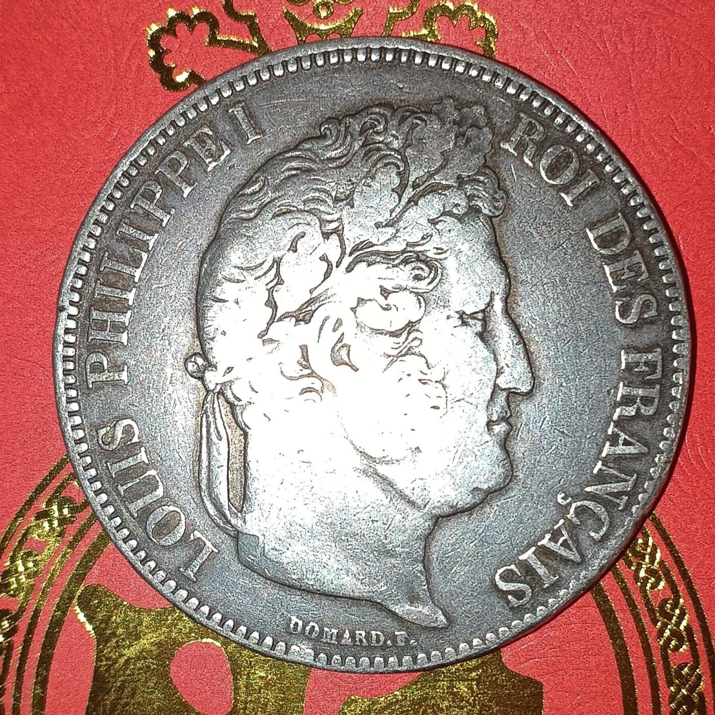 法兰西王国路易菲利普一世5法郎银币 1833年法兰西王国路易菲利普一世5法郎银币24.73克