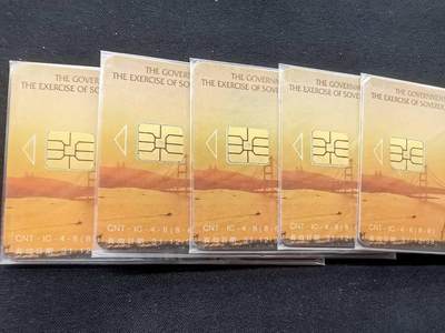 中国集卡电话磁卡专场拍卖(五十六) 香港回归夜景IC卡原封套新卡5套