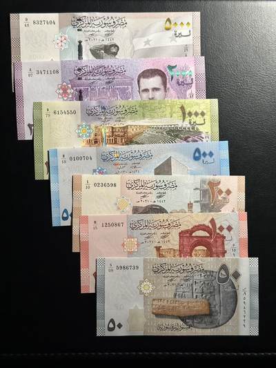 丙午马年四月第二场 。本期更新各类稀有品种 - 叙利亚倒台政府全套！荧光漂亮！2000面额的总统现在还在俄罗斯呢（不设起拍，放漏）